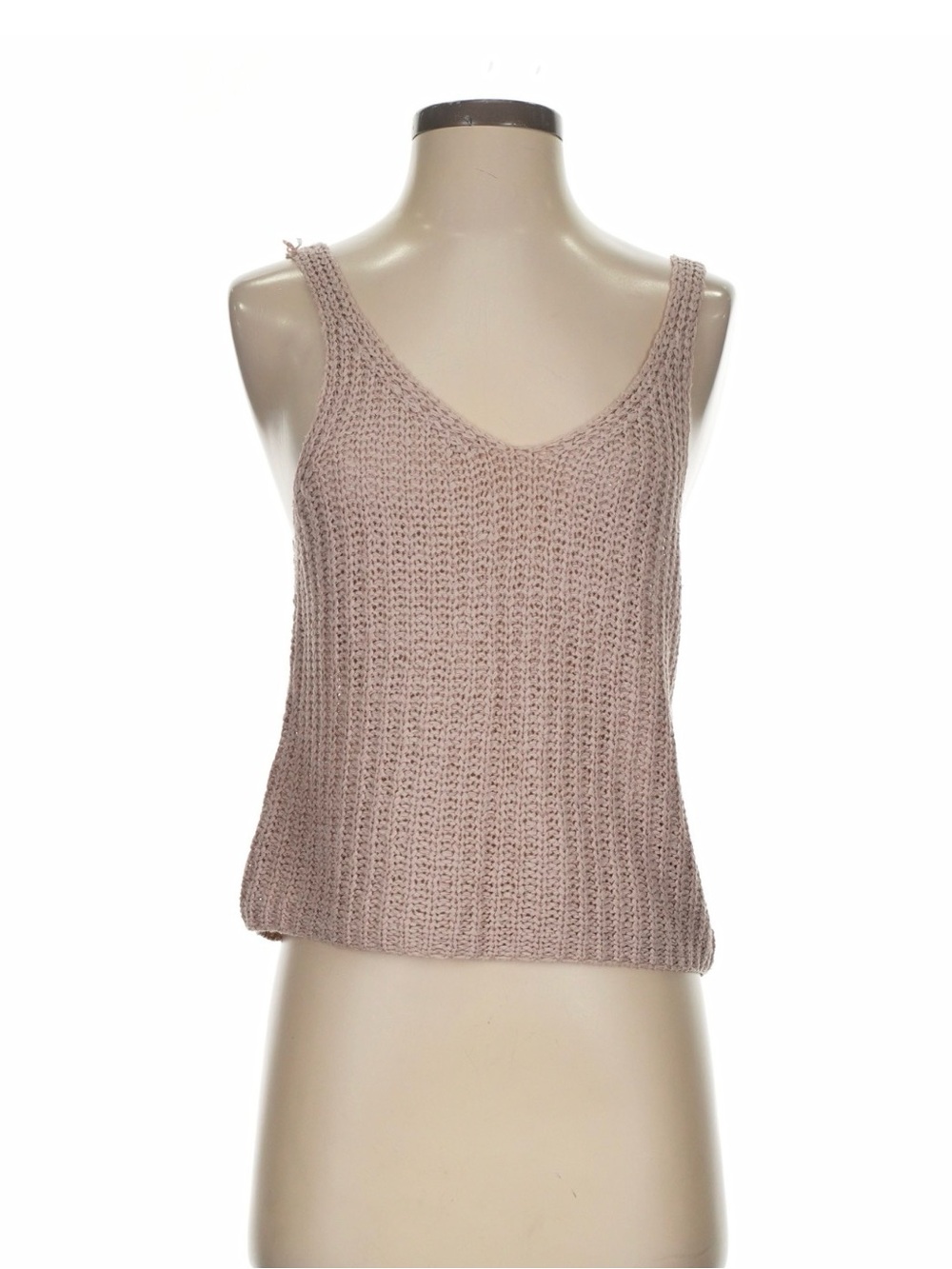 moon & madison Blush Knit V-Neck Tank